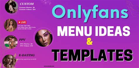 tip menu ideas|OnlyFans Menu Ideas, Examples With Free Templates